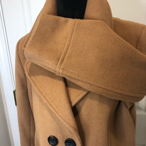 Monroe & Main tan button front pea coat size x large - Picture 5 of 14